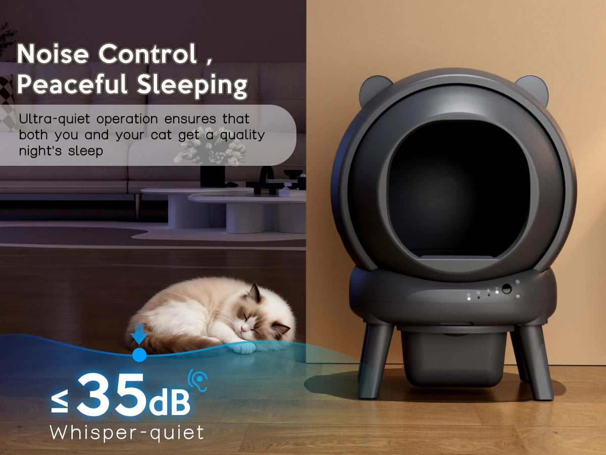 The Cambridge Self-Cleaning Litter Box.