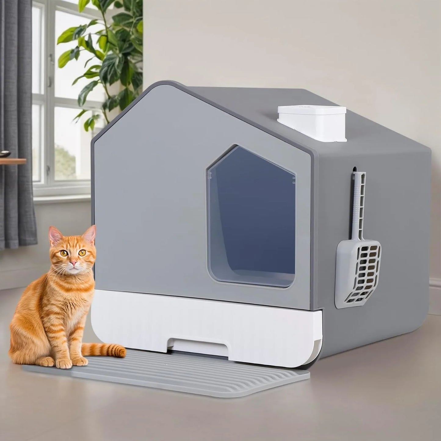 Extra Large Enclosed Cat Litter Box.