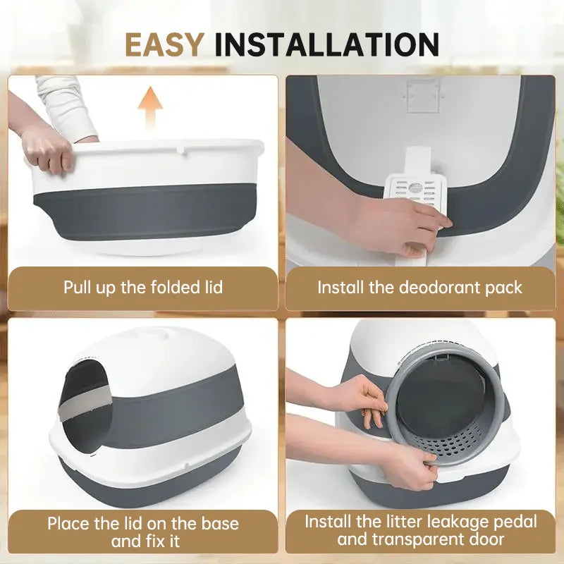 Large Enclosed Cat Litter Box.