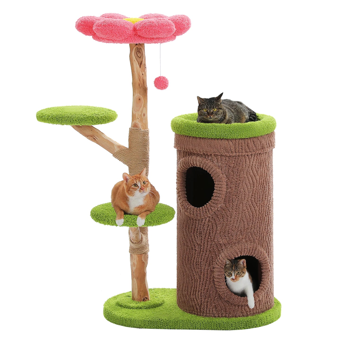 Large Cat Tree with 4 Spacious Condos.