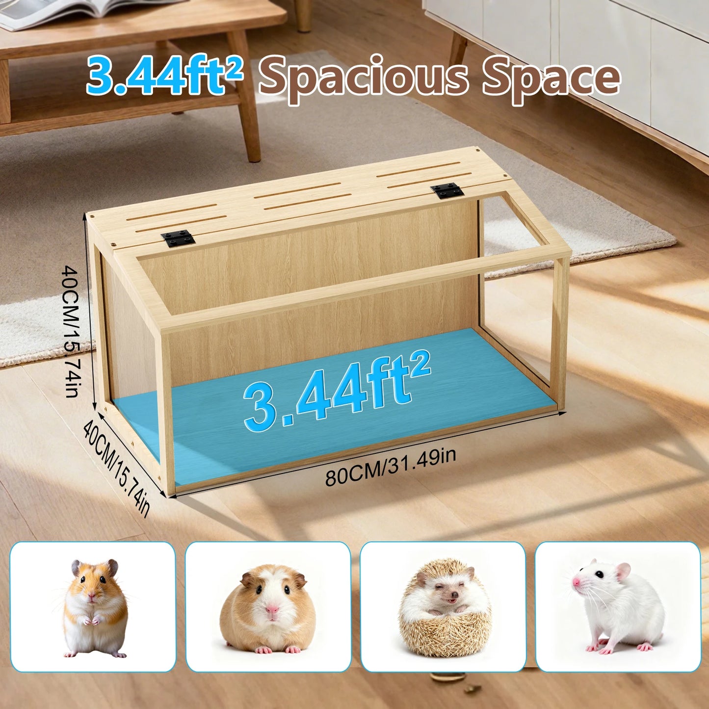 Large Wooden Hamster Cage.