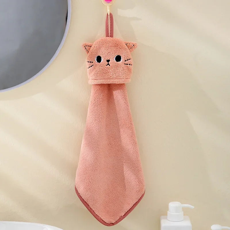 Cat Embroidery Towel.