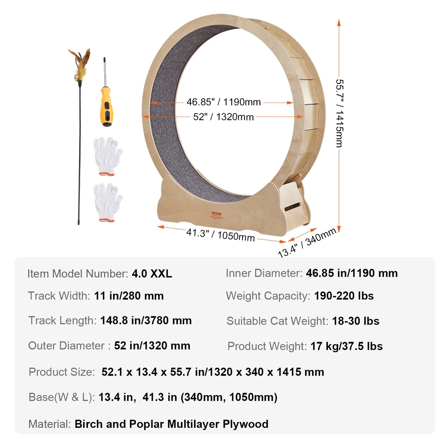 VEVOR Cat Exercise Wheel.