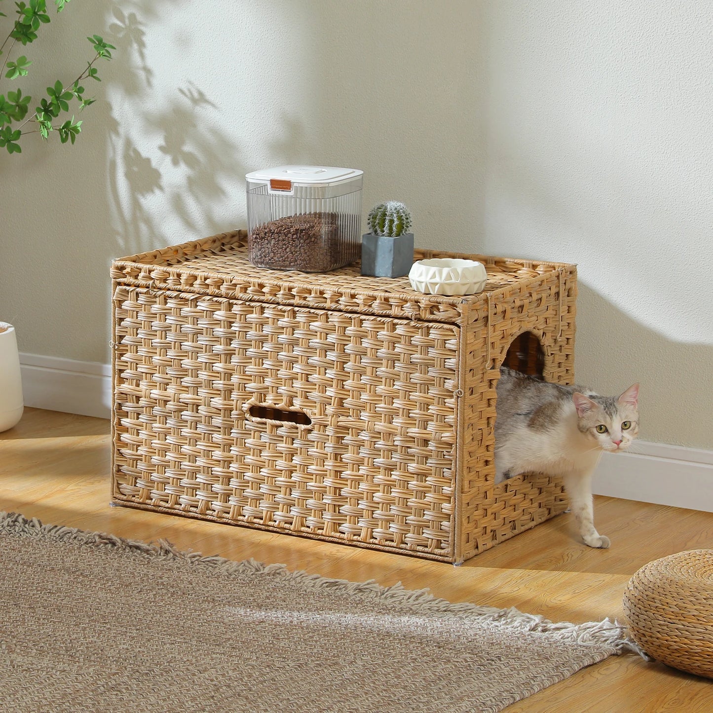 Rattan Cat Litter Box.