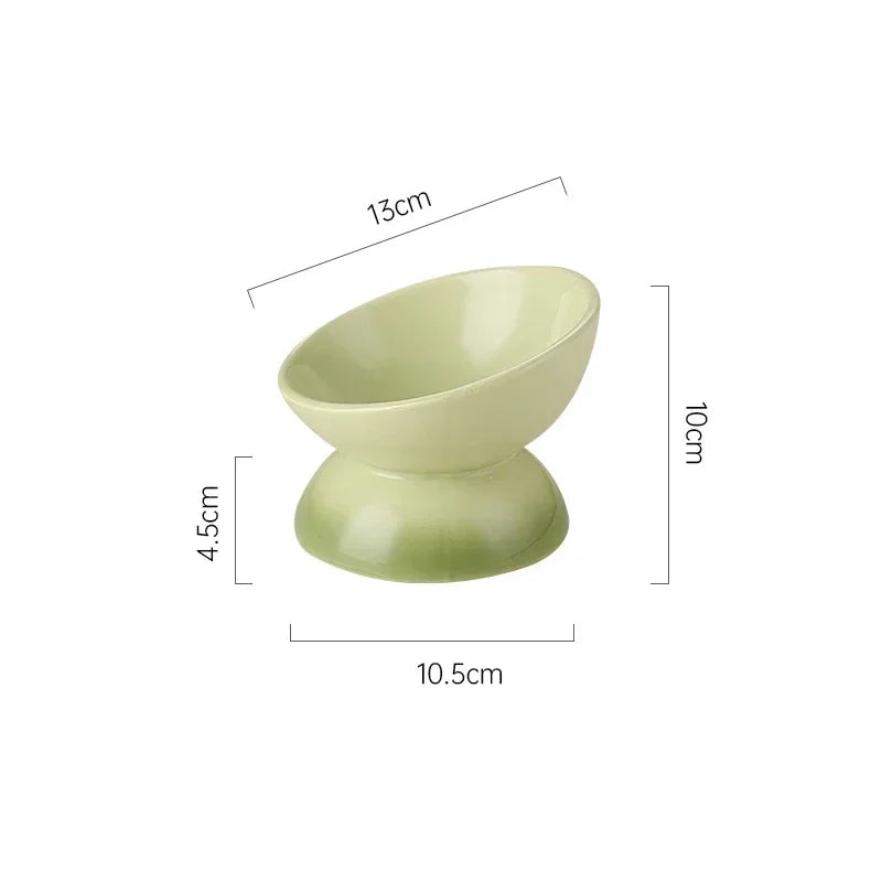 Tilted Cat Ceramic Bowl Gradient.