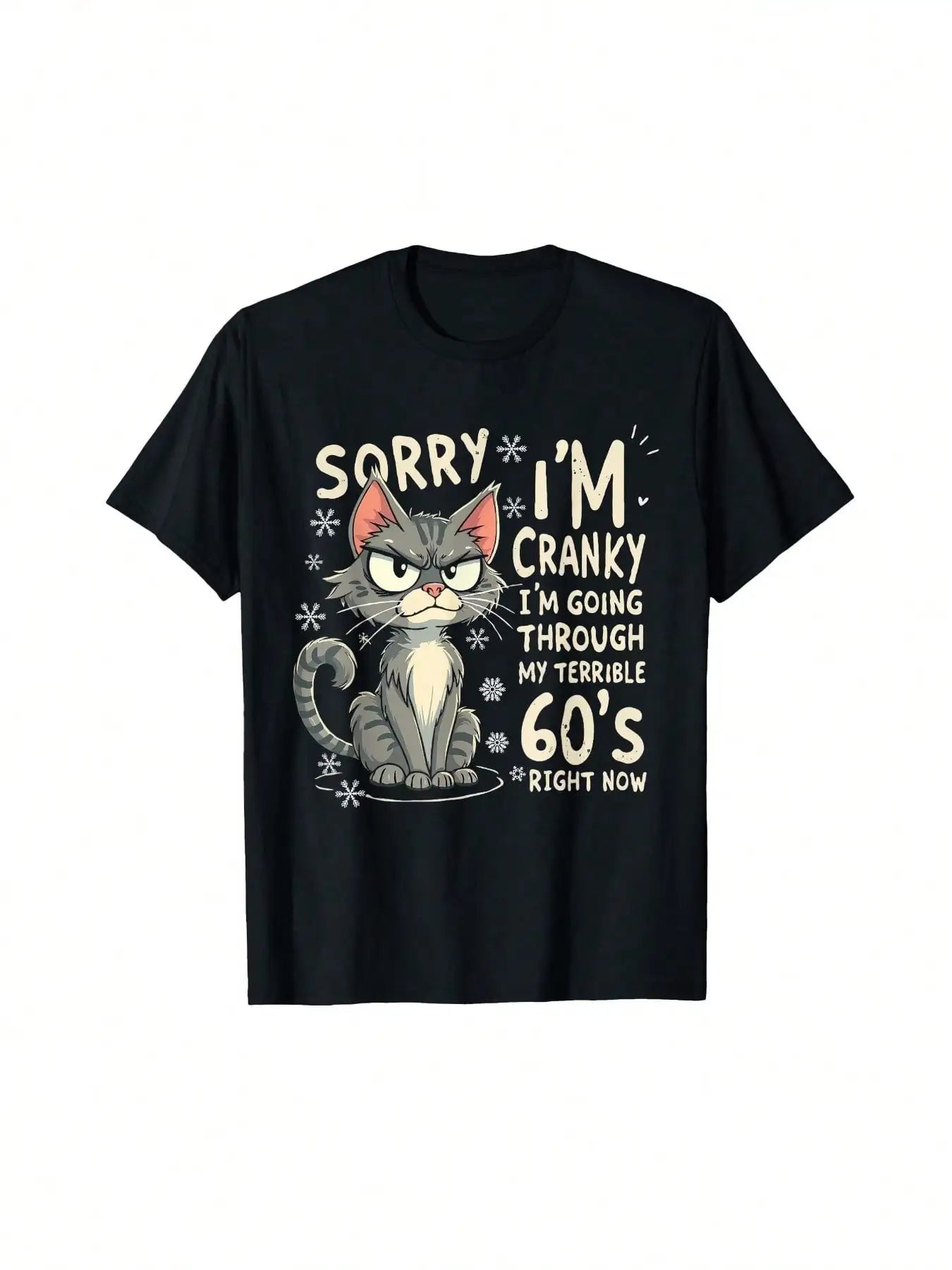 Fun Cat Graphic T Shirt.