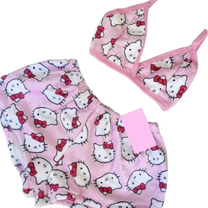Sanrio Cartoon Hello Kitty Loose Ladies Pajama.