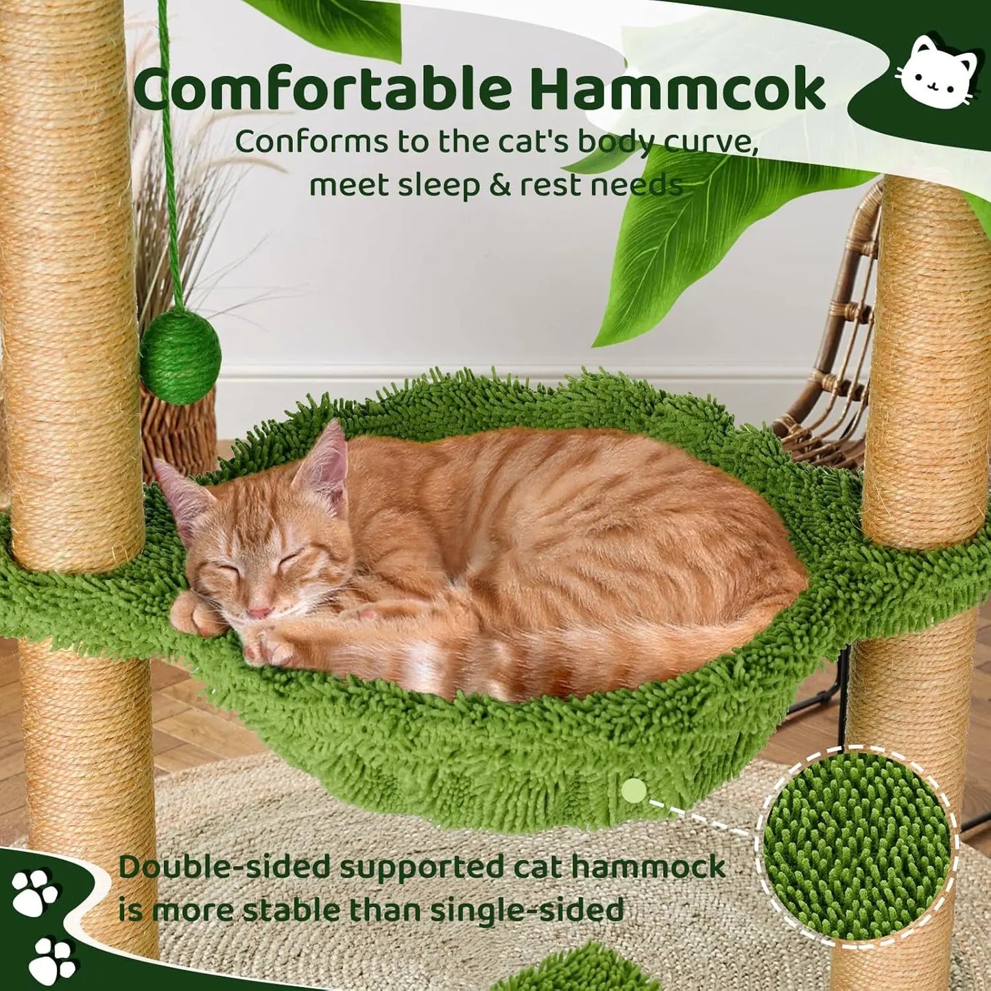 Cat Tree with Hammock.
