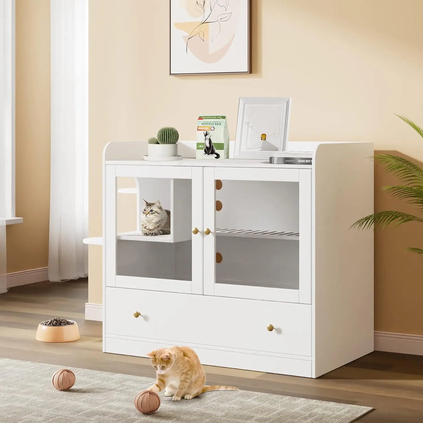 Extra Large Cat Litter Box Enclosure Furniture.