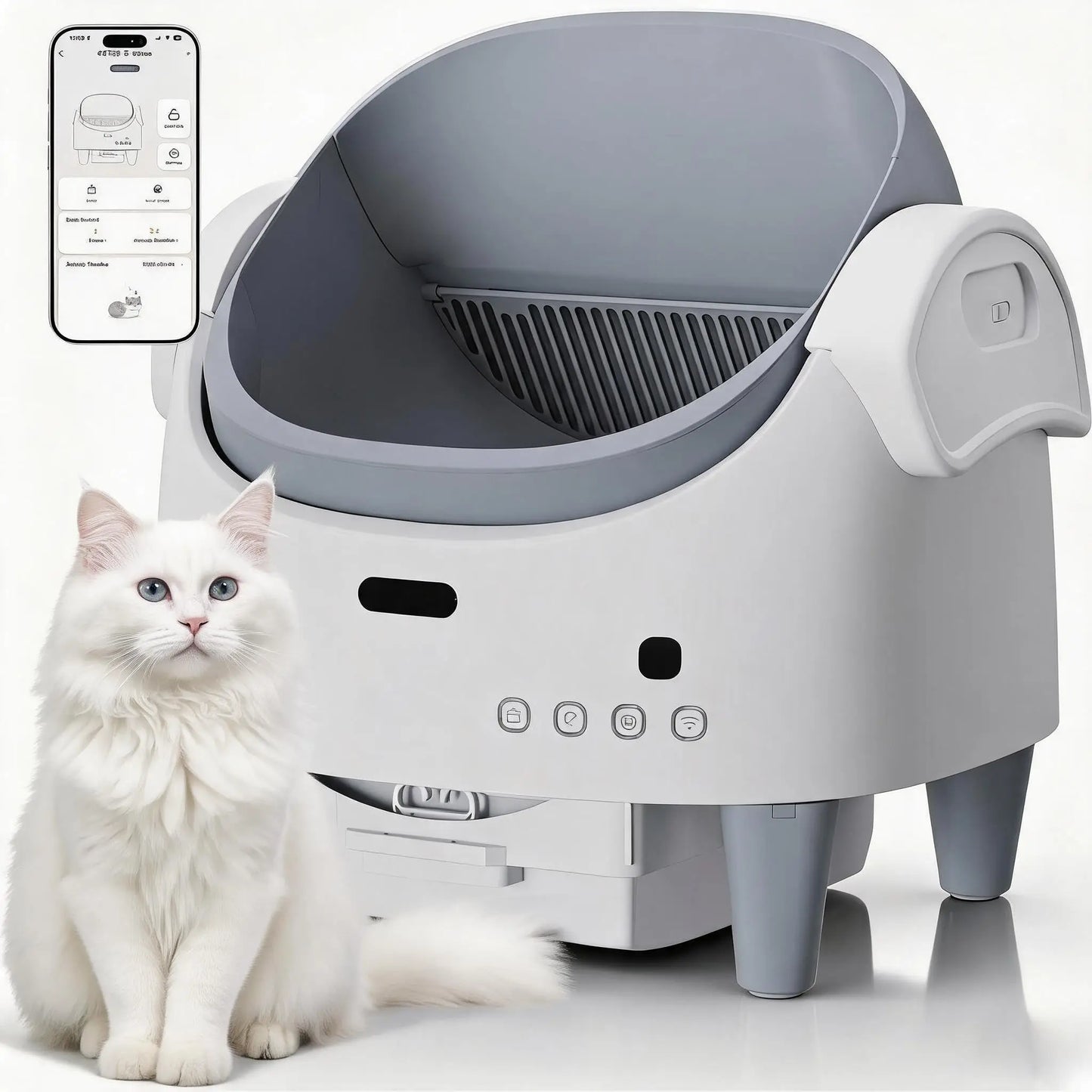 Automatic Self-Cleaning Cat Litter Box.