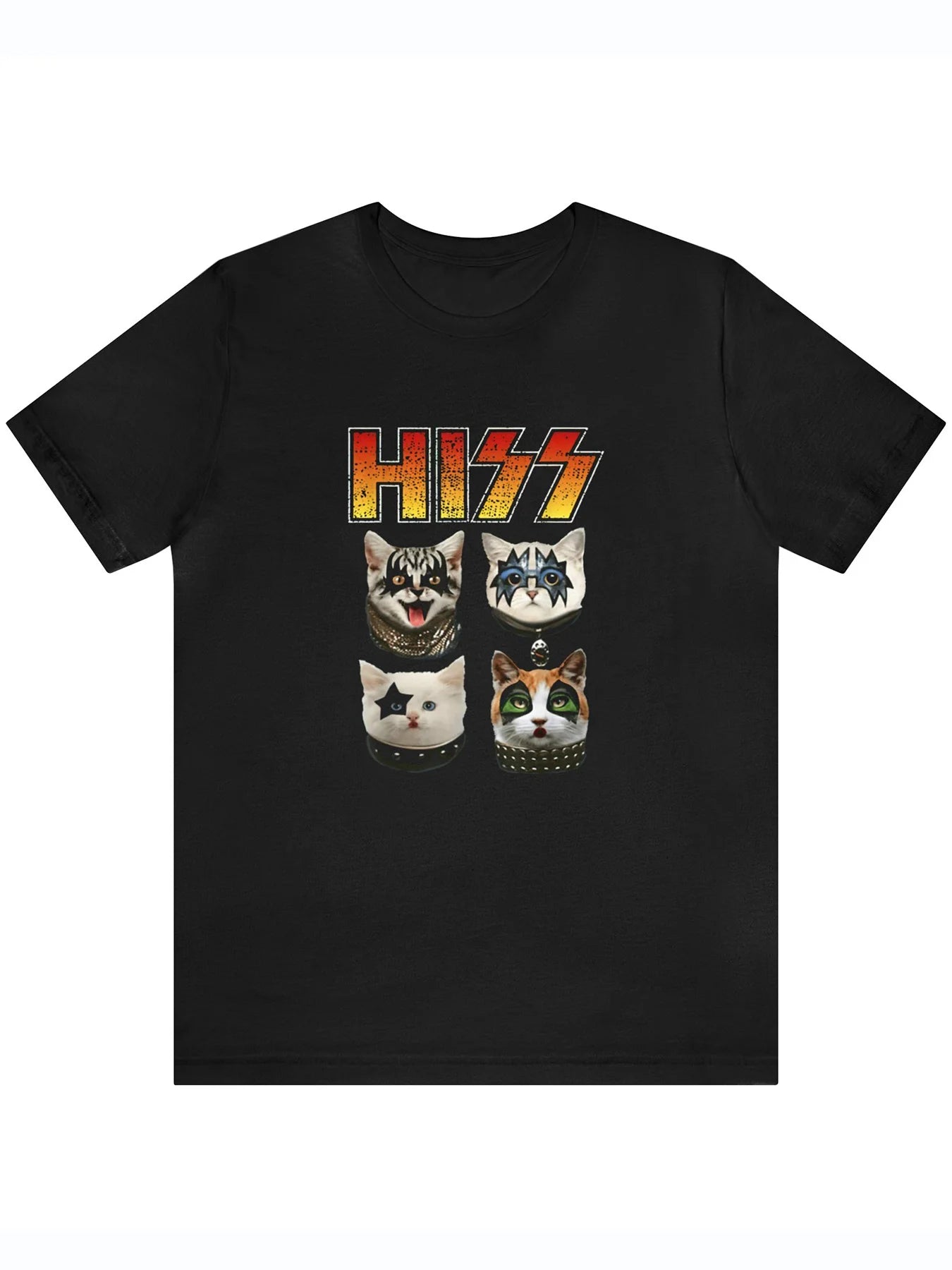 Men's Cat Pattern Cotton T-Shirt.