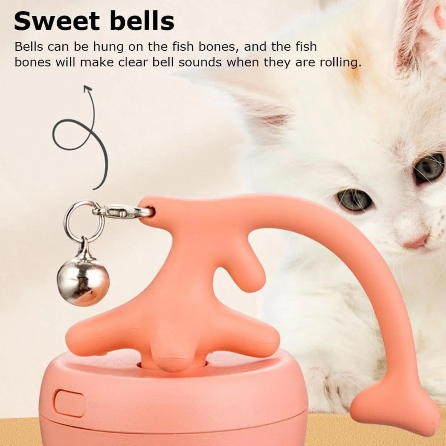 Cat Toy Fish Bone Spinning Ball.