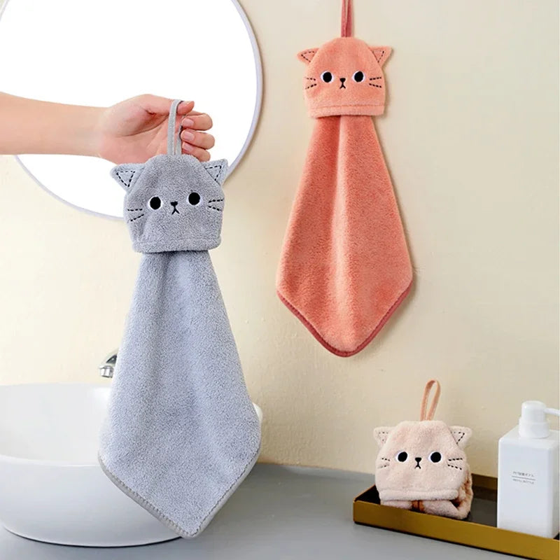 Cat Embroidery Towel.