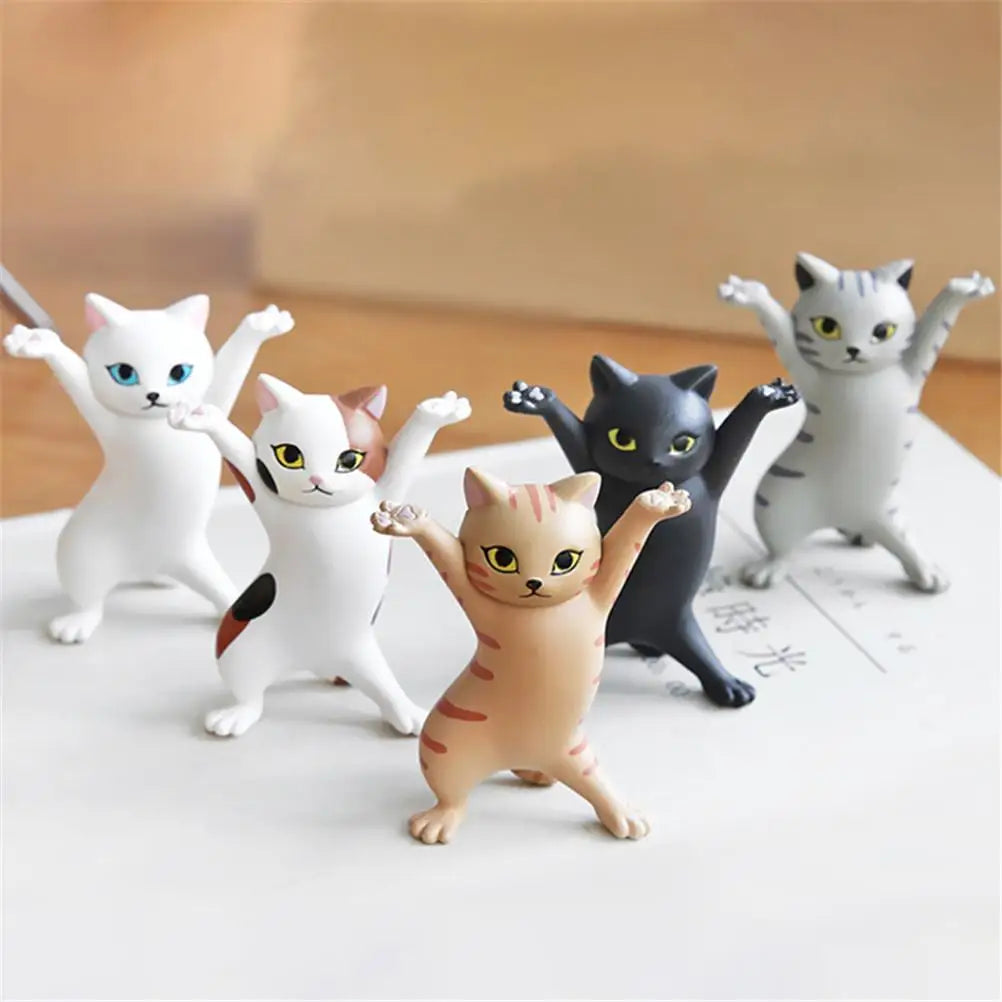 Anime Raising Hands Dancing Cat Model.