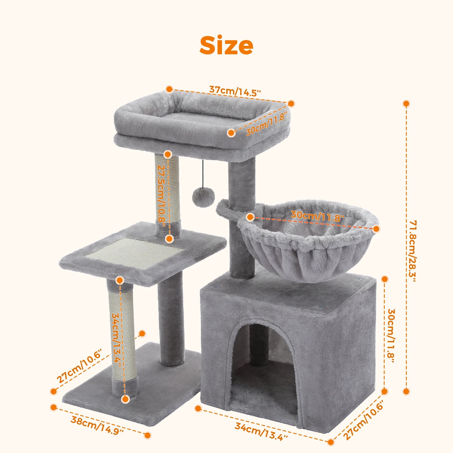 Grey Cat Tree.