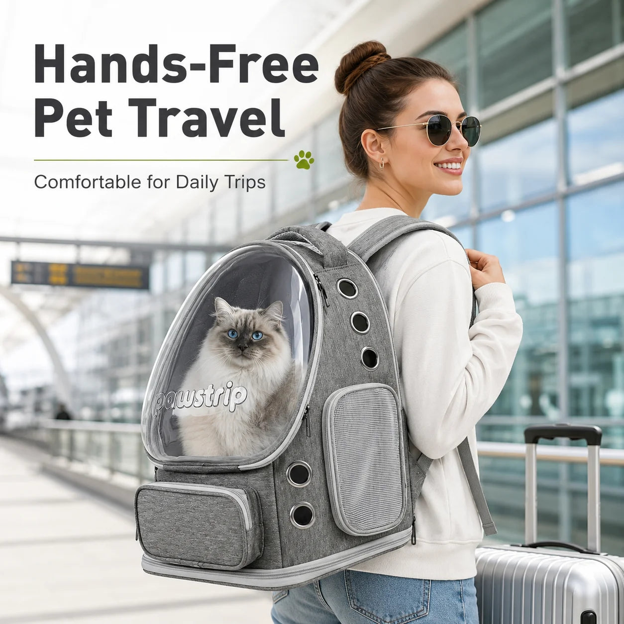 Space Capsule Cat Backpack. for Cats Small Dogs Outdoor Trip