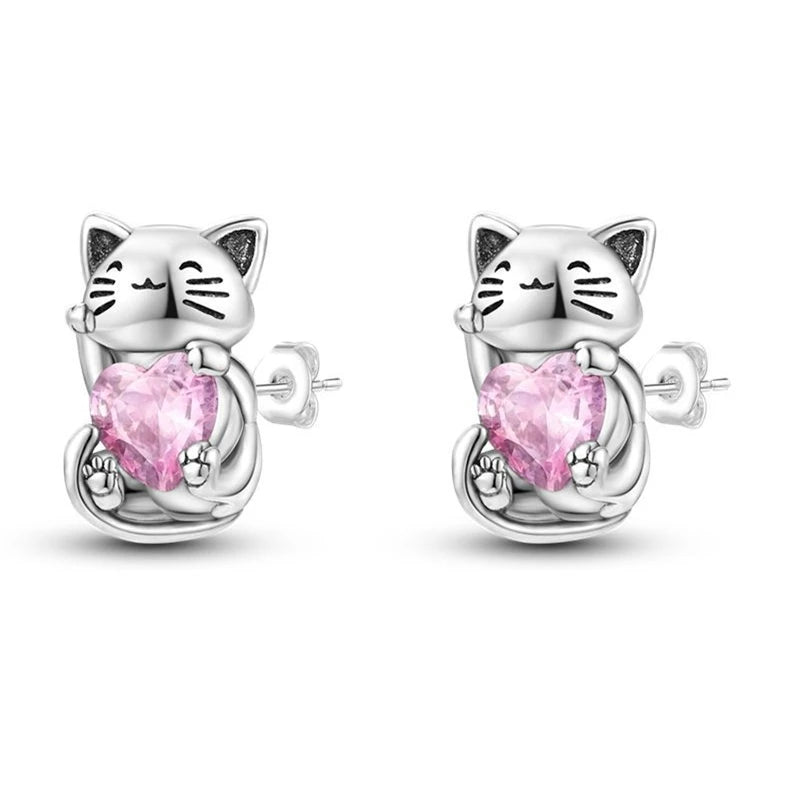Cat Silver Ear Jewelry.