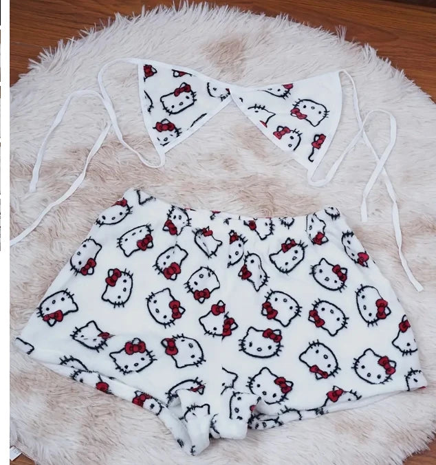 Sanrio Cartoon Hello Kitty Loose Ladies Pajama.
