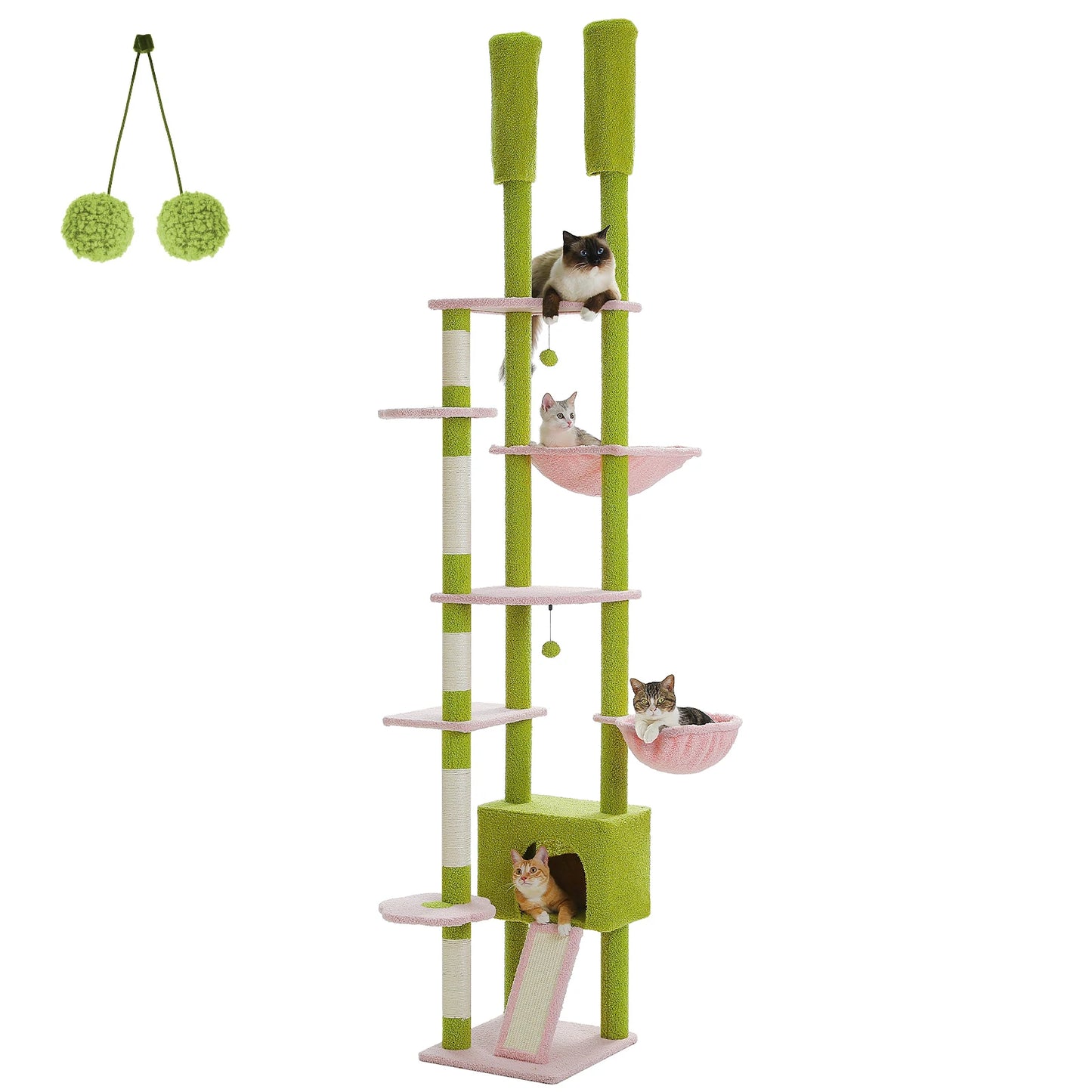 Cactus Cat Tree Floor to Ceiling Cat Tower.