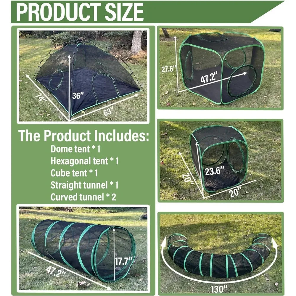Outdoor Cat Play Tents and Tunnels.