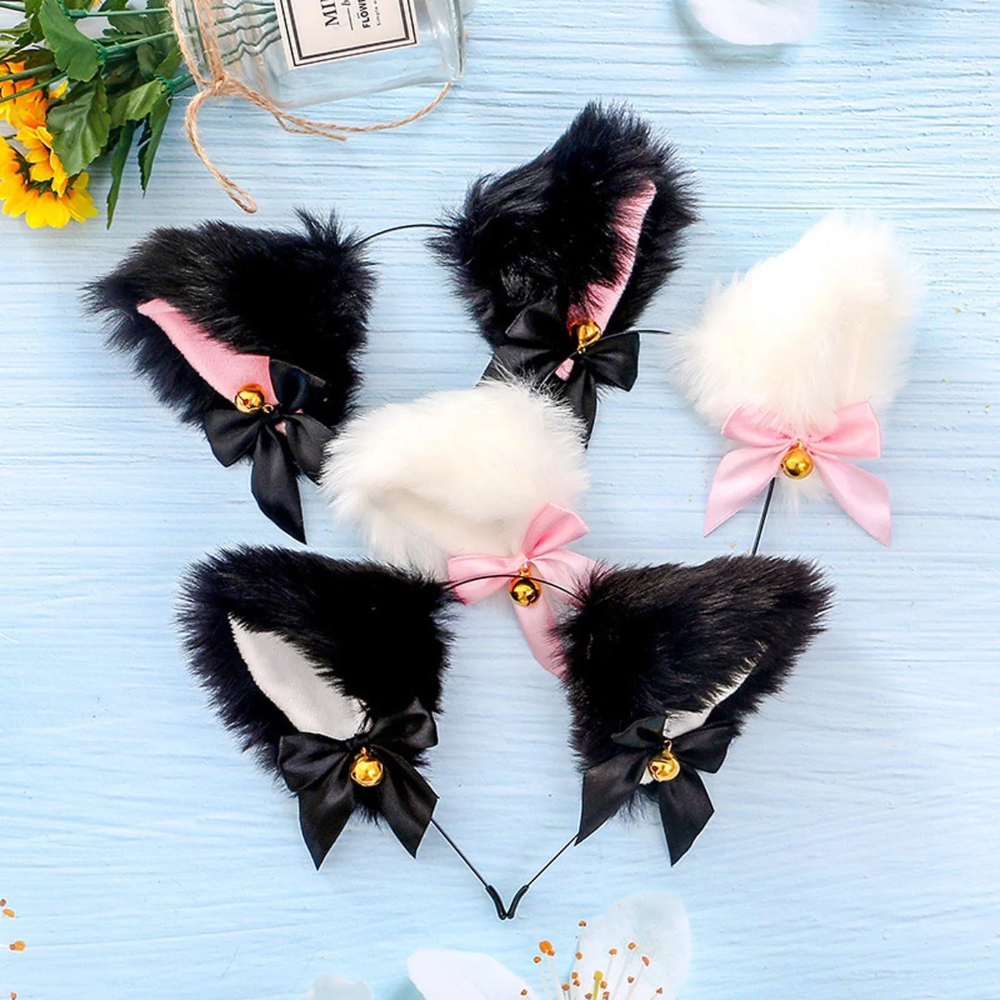 Anime Cat Fox Fur Ear Hair Hoops.