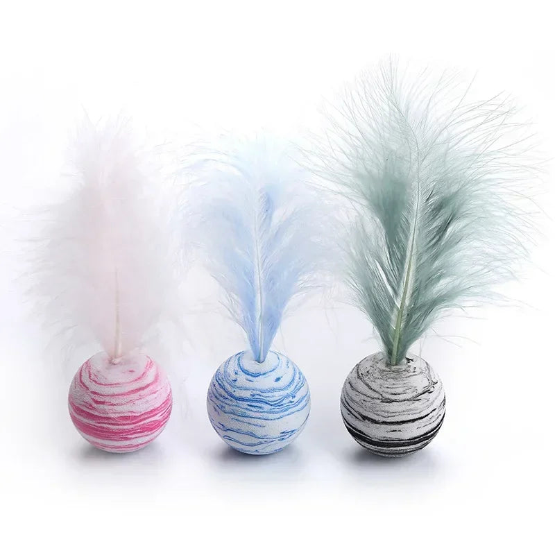 Cat Toy Ball Feather.