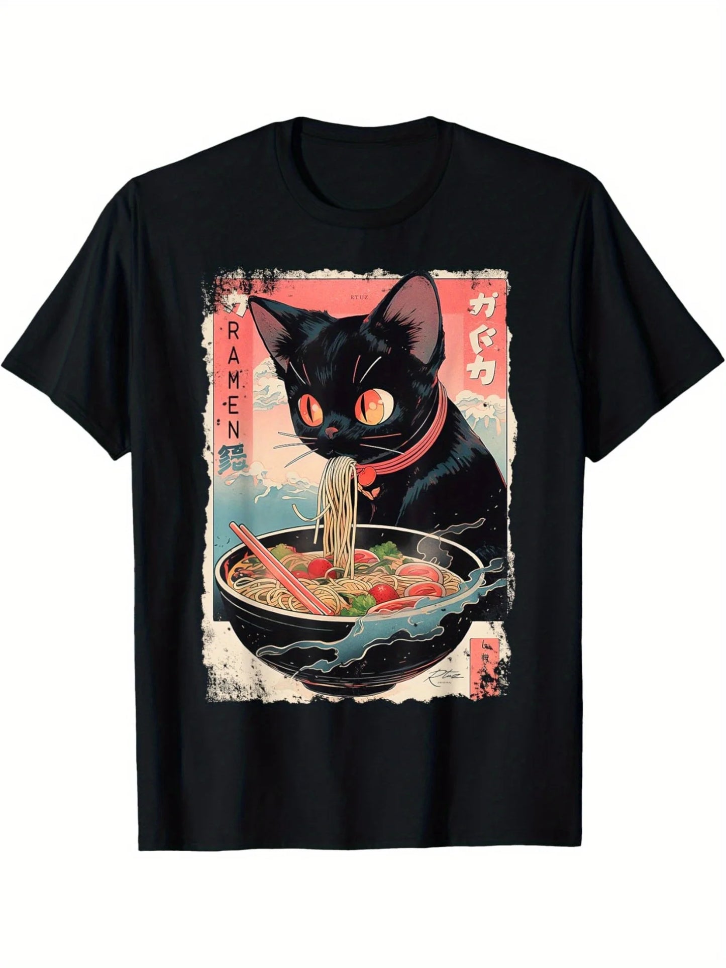 Cute Cat Ramen T-Shirt.