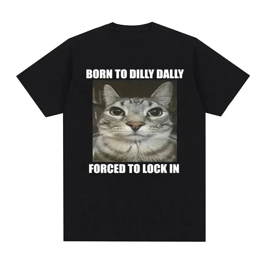 Cat Funny Graphic T Shirt.