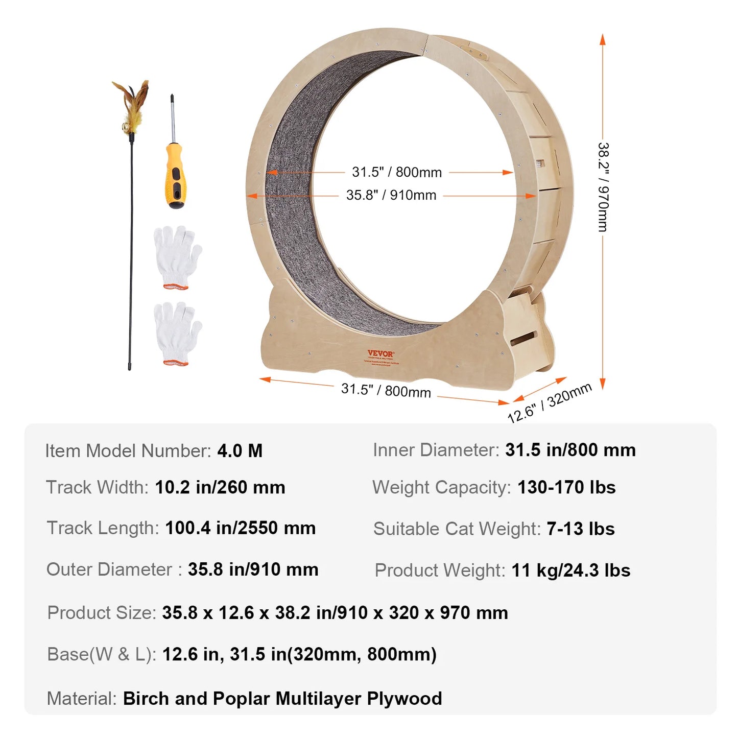 VEVOR Cat Exercise Wheel.