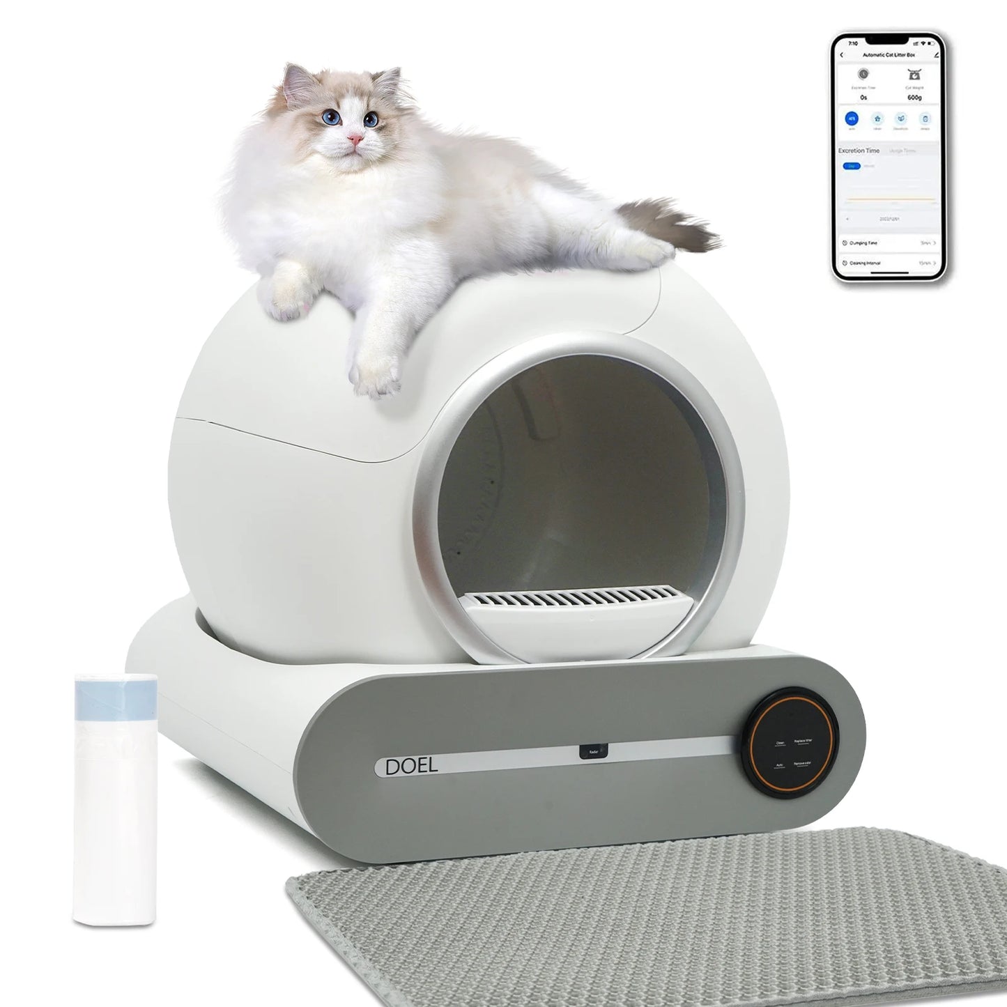 DOEL Self Cleaning Cat Litter Box.