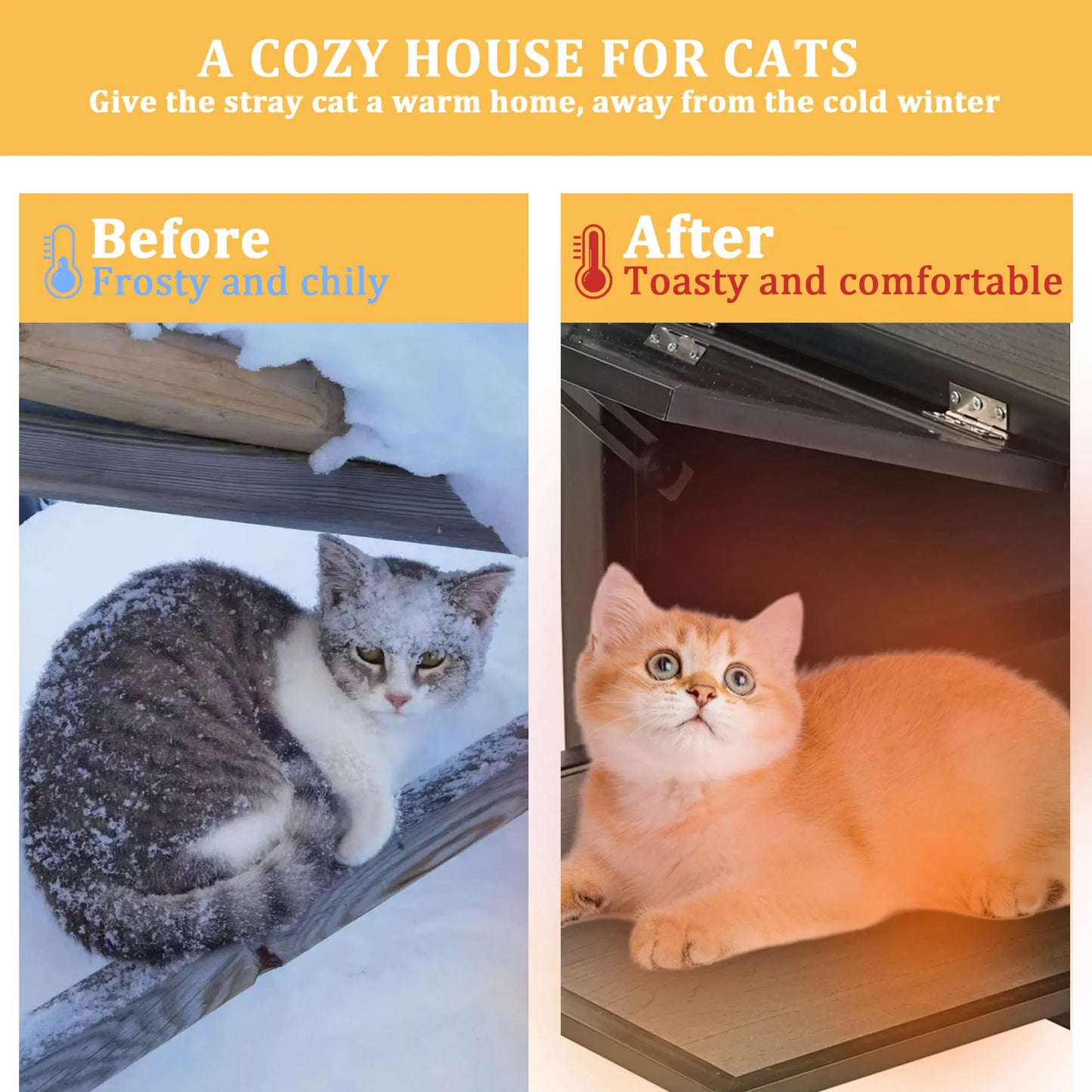 HDPE Indoor Outdoor Cat House.