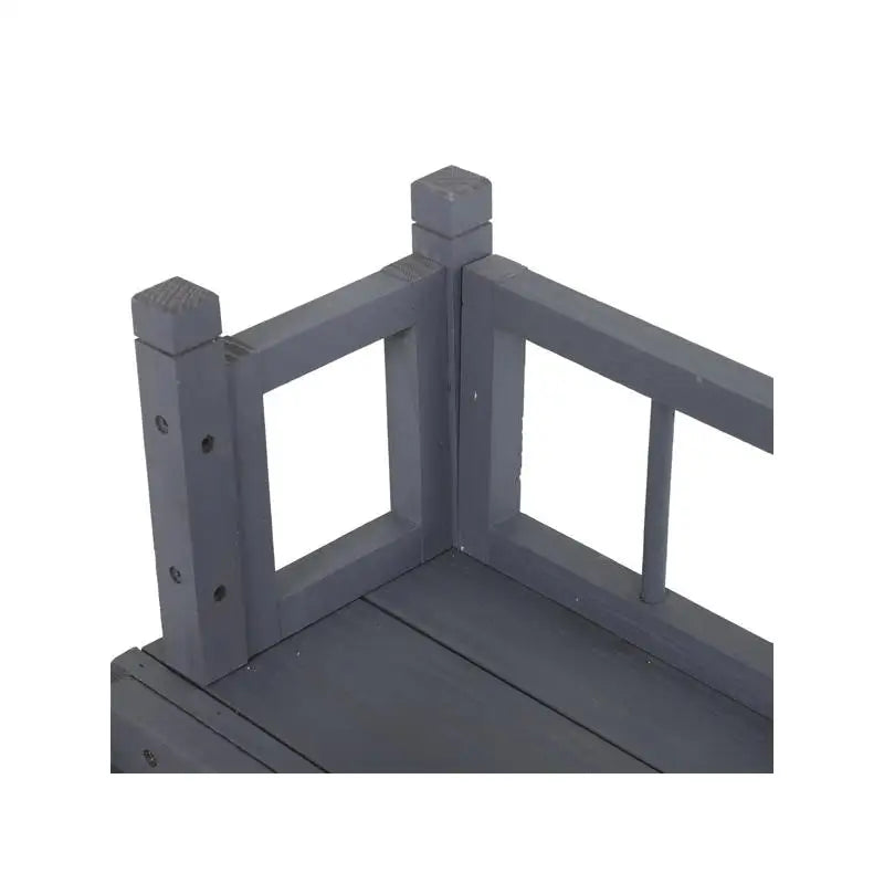 Grey Wooden Cat House.