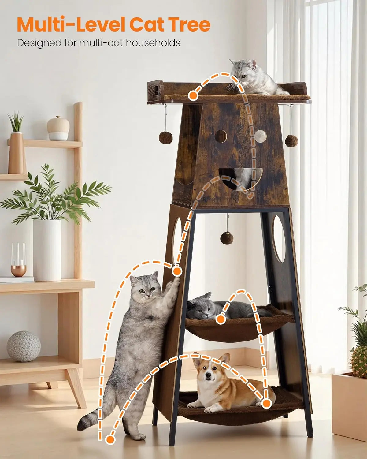 Modern Wood Cat Tree.