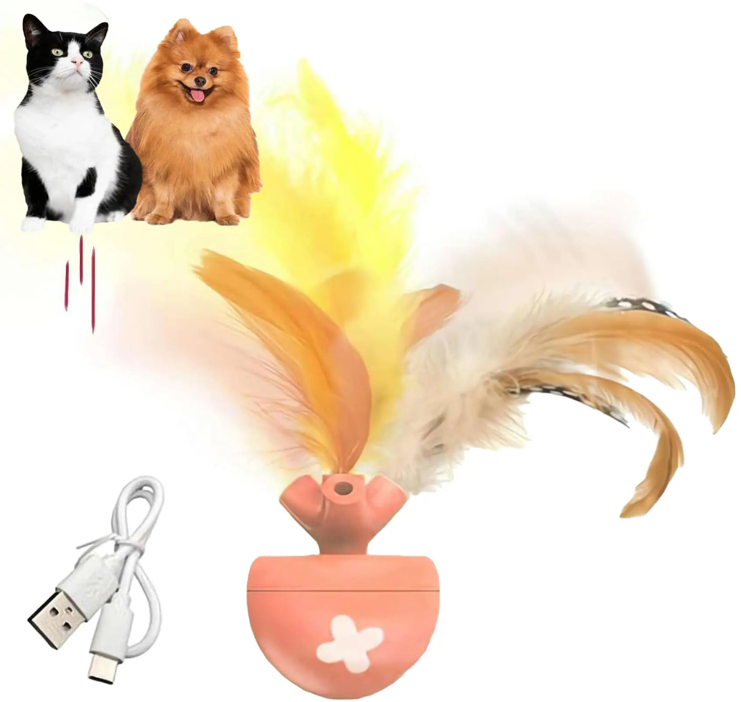 Cat Toy Fish Bone Spinning Ball.