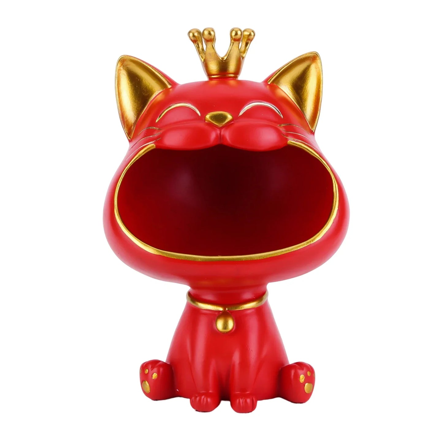 Exquisite Resin Lucky Cat Figurine. Storage Box Creative