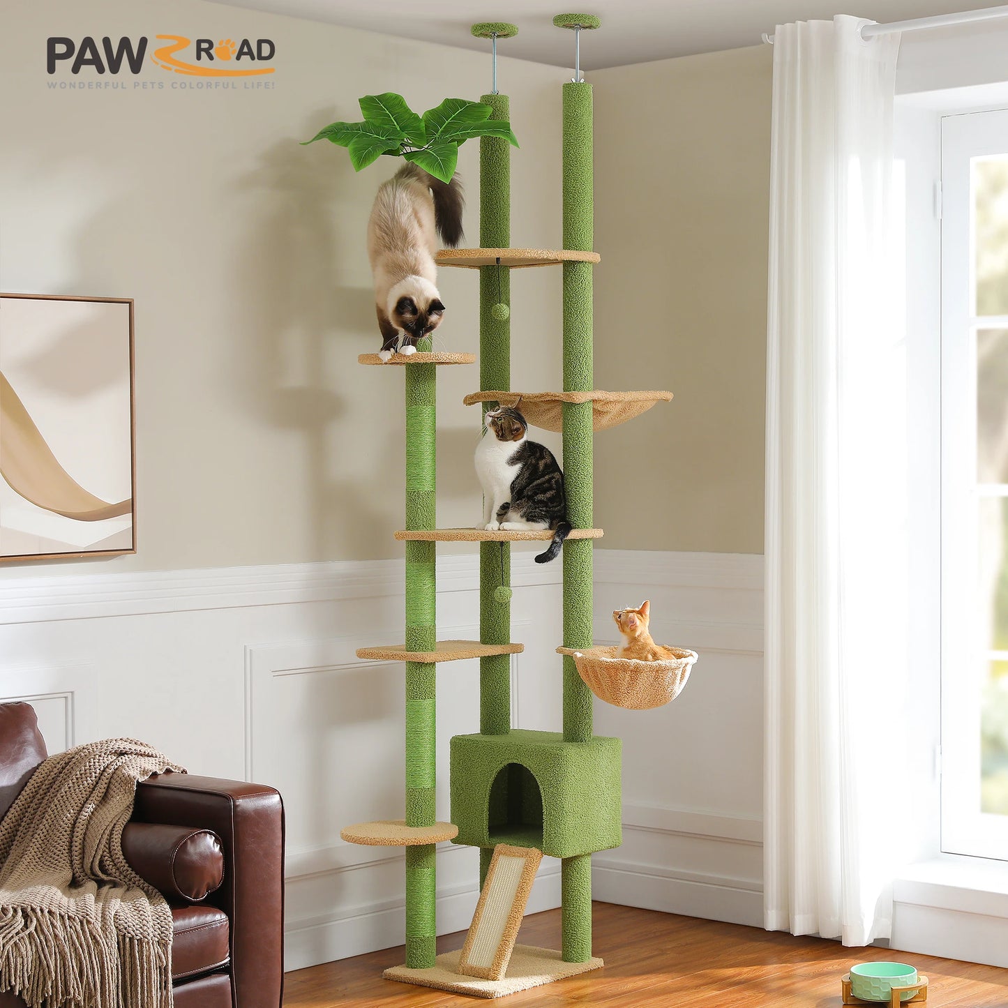 Floor to Ceiling Tall Cat Tree.