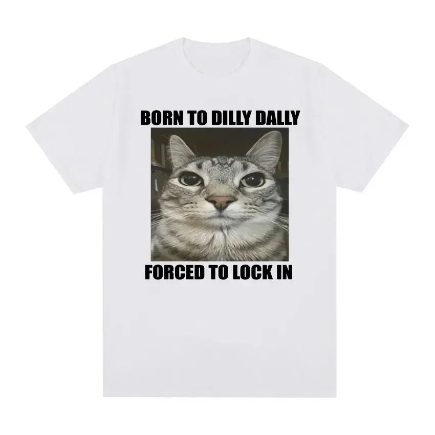 Cat Funny Graphic T Shirt.