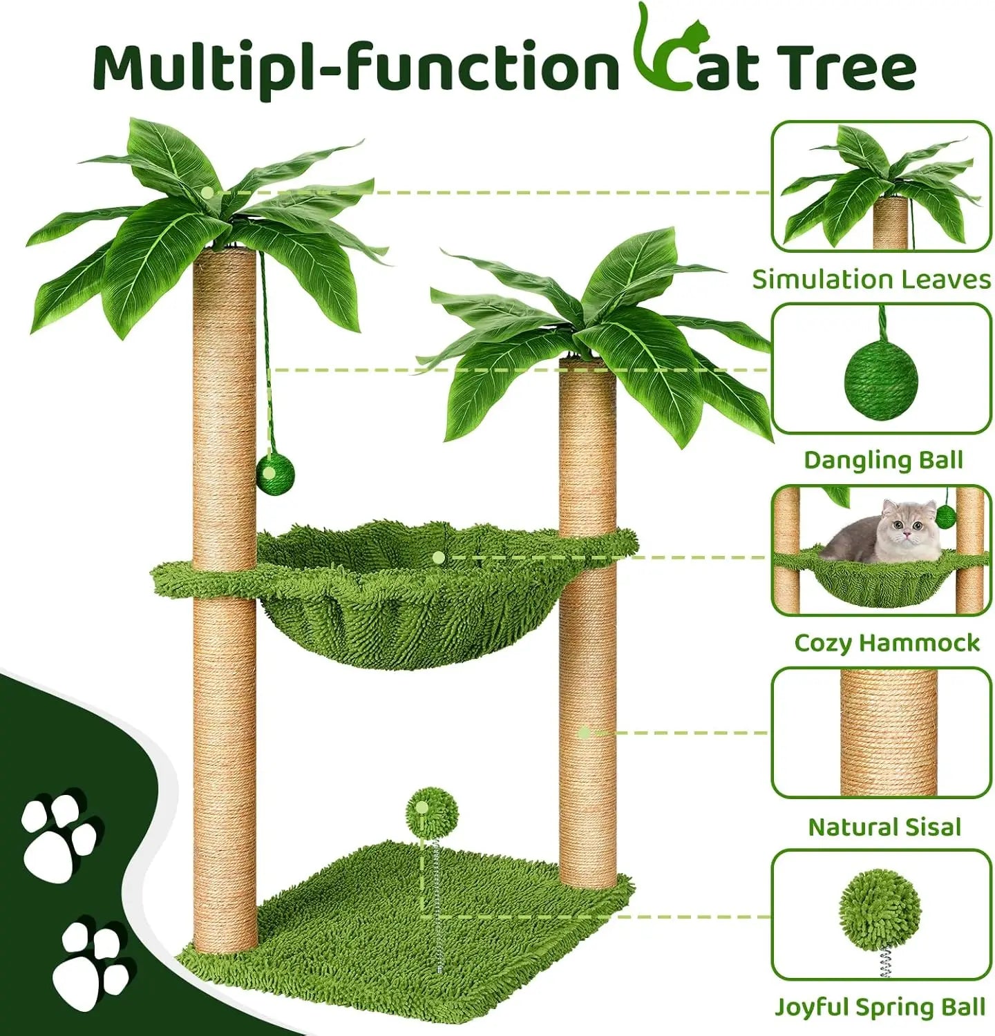 Cat Tree with Hammock.