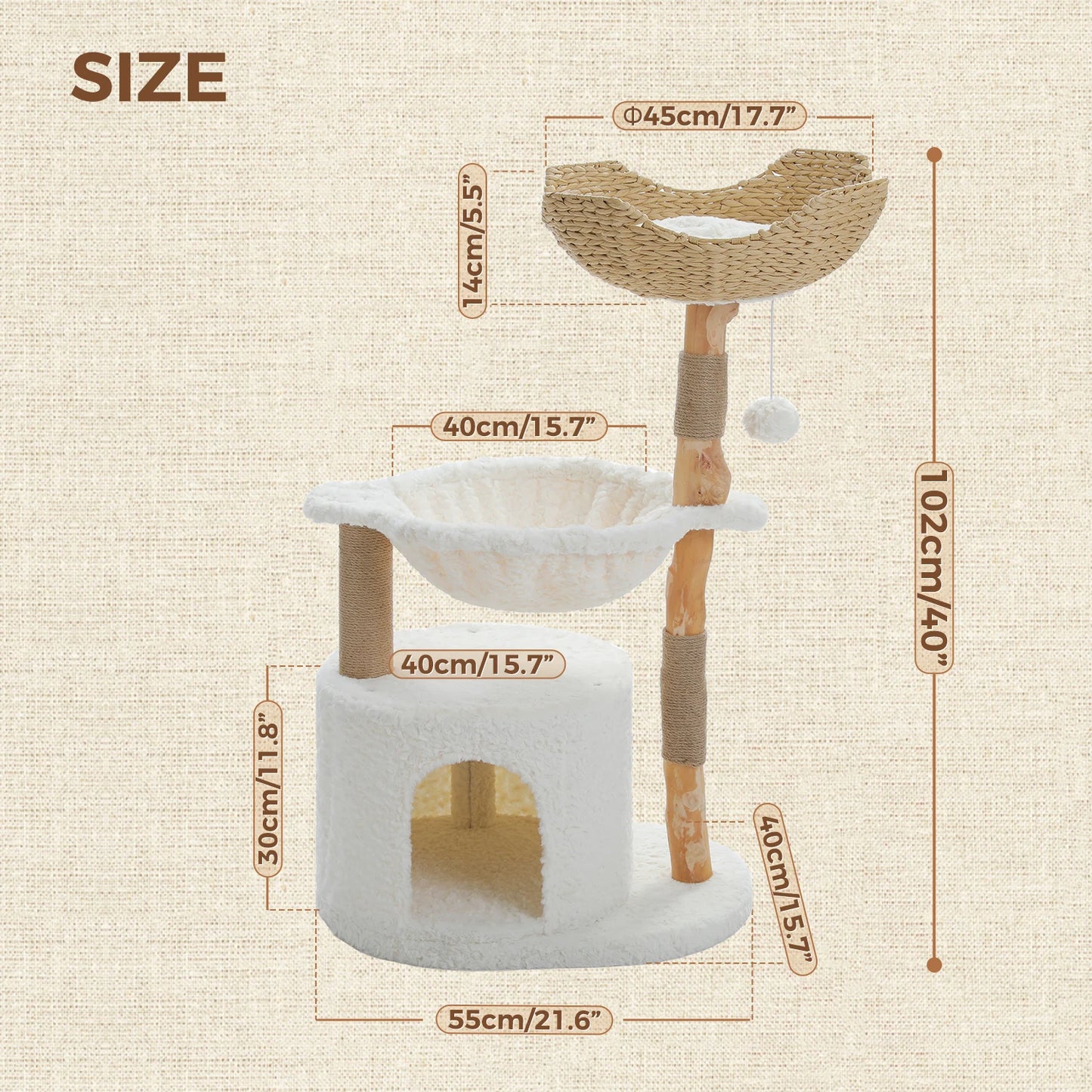 Solid Wood Cat Tree.