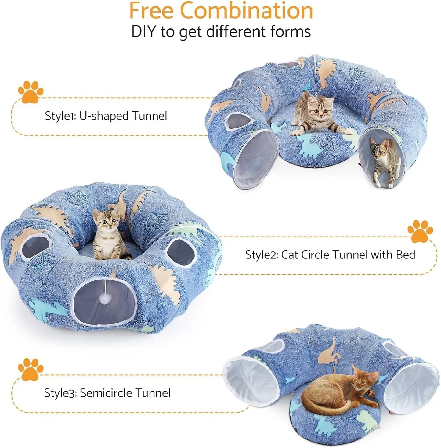 Maxetodo Foldable Cat Tunnel.