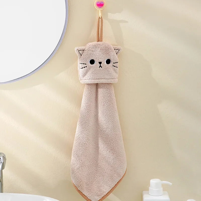 Cat Embroidery Towel.