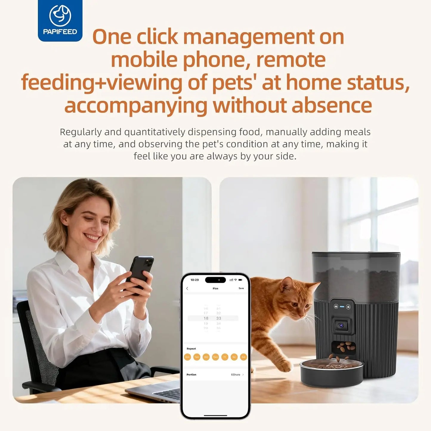 Smart Wi-Fi Pet Feeder.