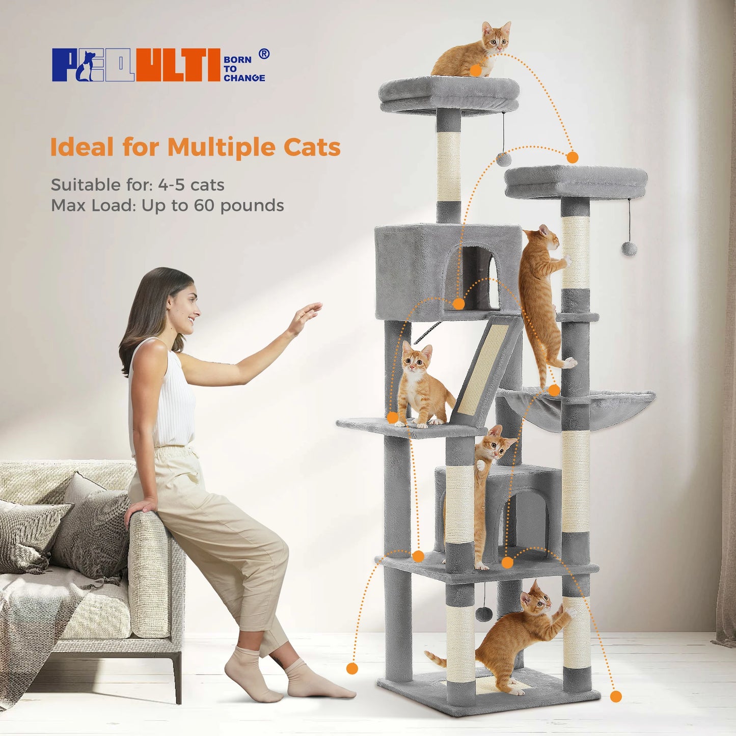 Cat Tree with Plush Condo.