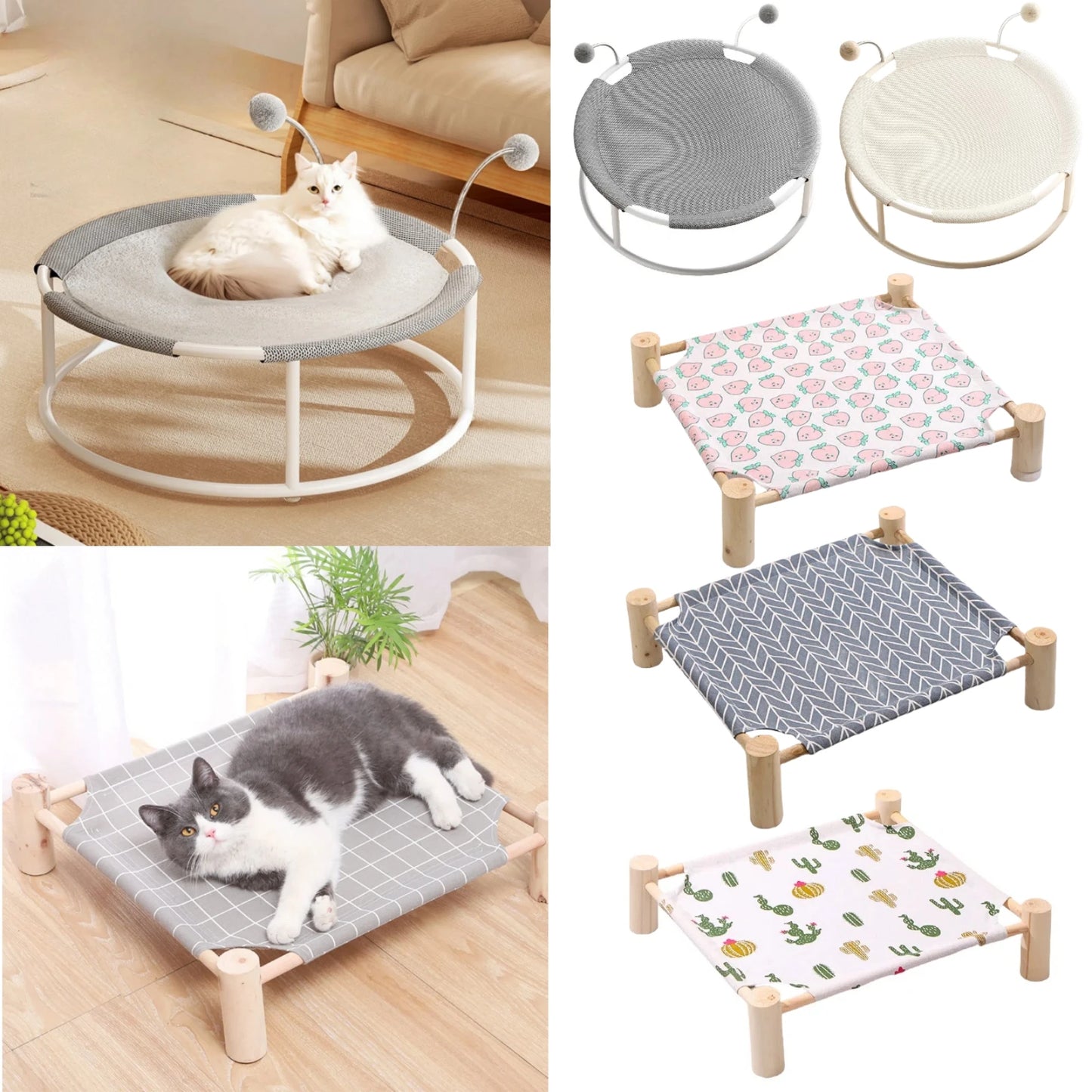 1 Raised Cat Hammock Bed.