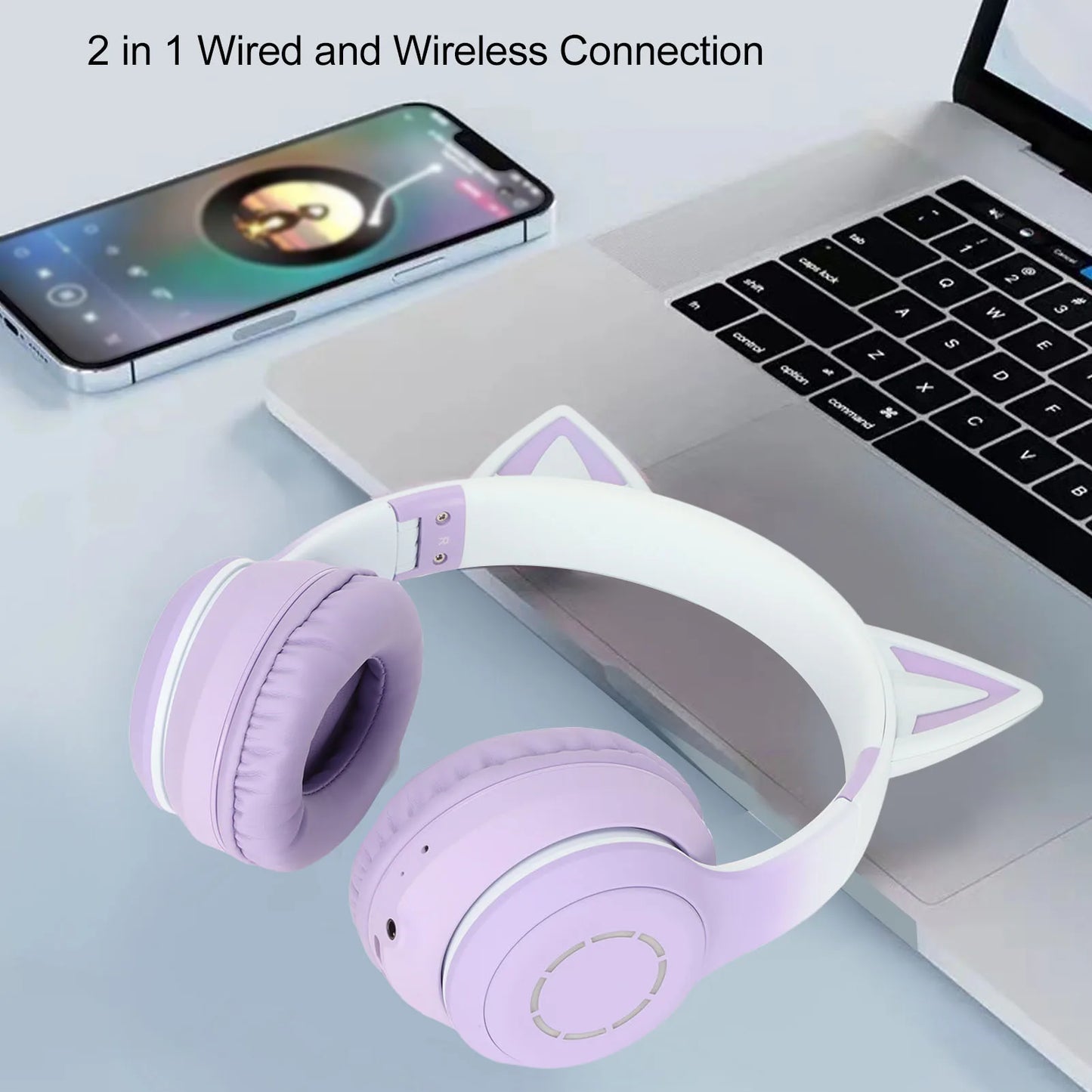 Cat Ear Bluetooth Headphones.