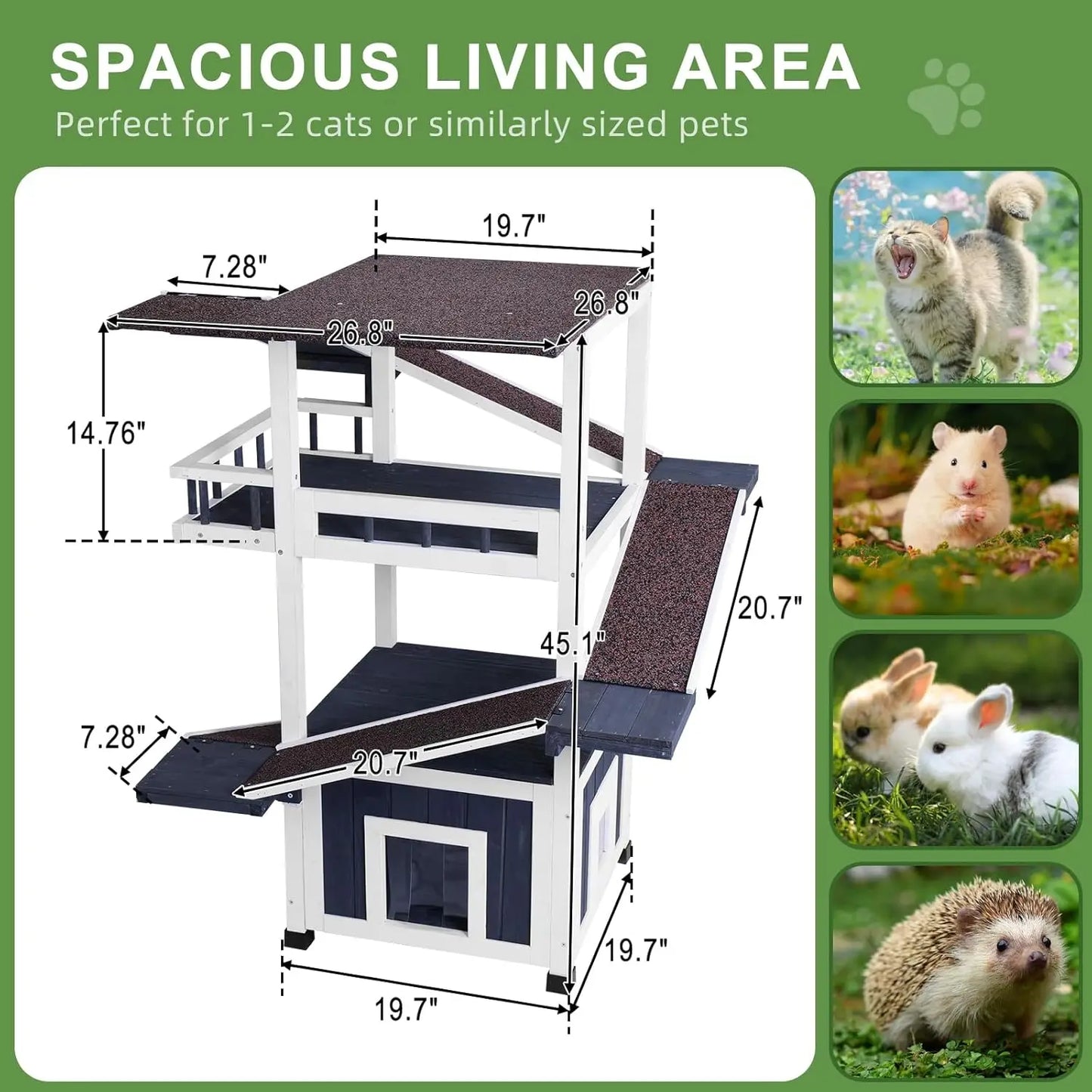 Cat Tree Outdoor. with Escape Door, Customized