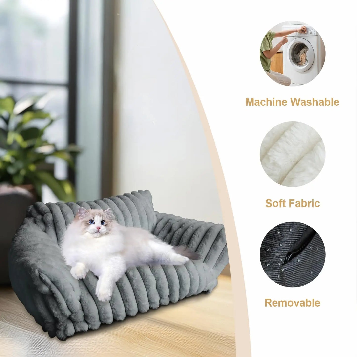 Cute Fluffy Cat Sofa.