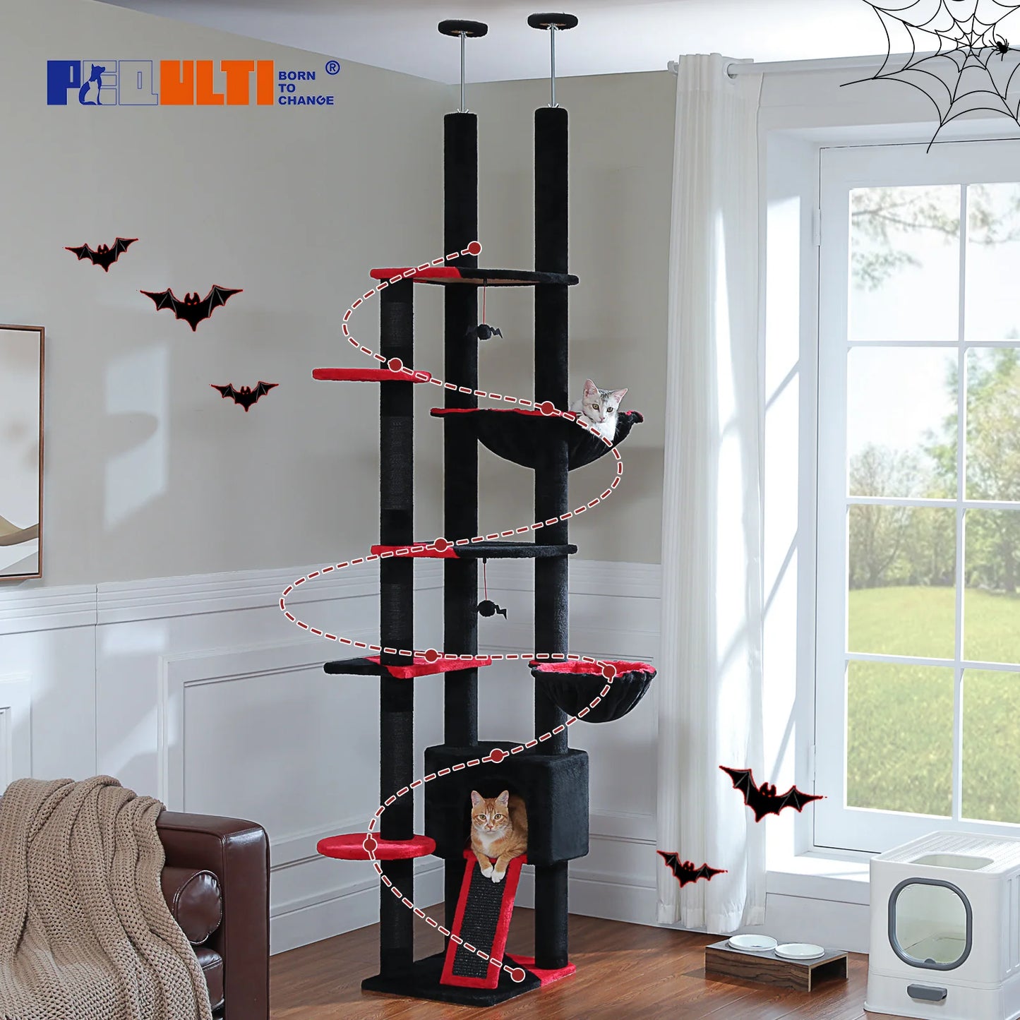 Floor to Ceiling Tall Cat Tree.