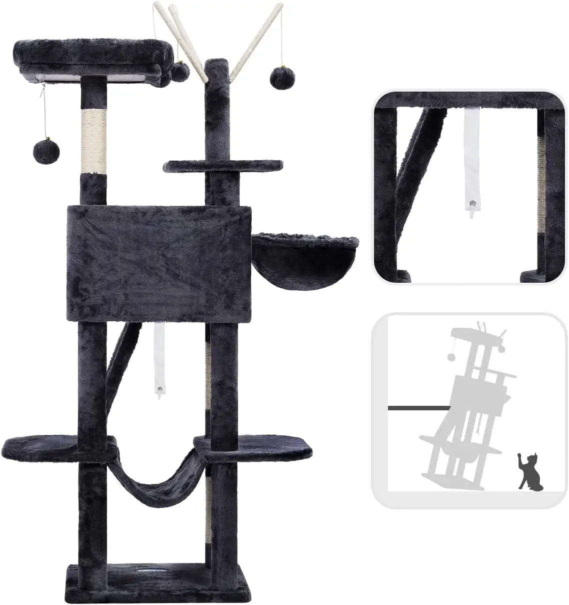 Cat Tower with Padded Bed.