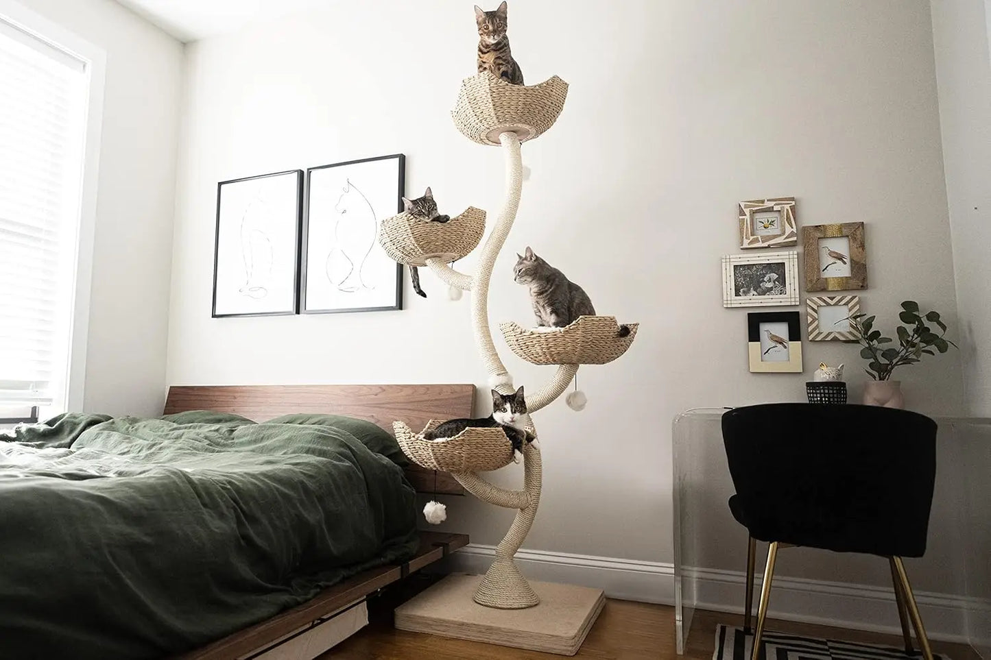 Modern Cat Tree Scratching Tower for Large Cats.
